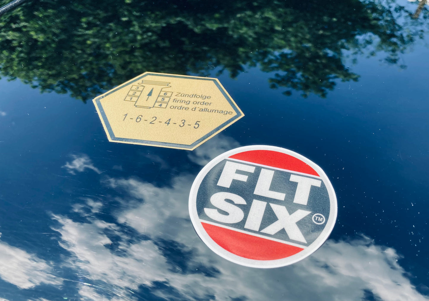 Aufkleber-Set:  Outlaw Seitenscheibenaufkleber "Firing Order" & "FLT SIX"