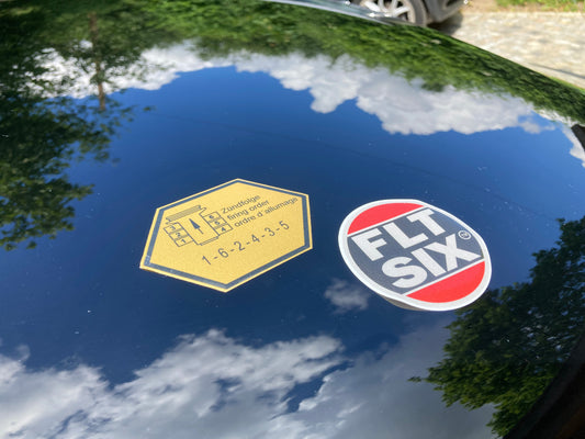 Aufkleber-Set:  Outlaw Seitenscheibenaufkleber "Firing Order" & "FLT SIX"