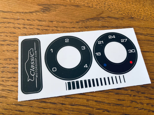 Temperatur und Lüfter Aufkleber für Klimasteuergerät 993, 964