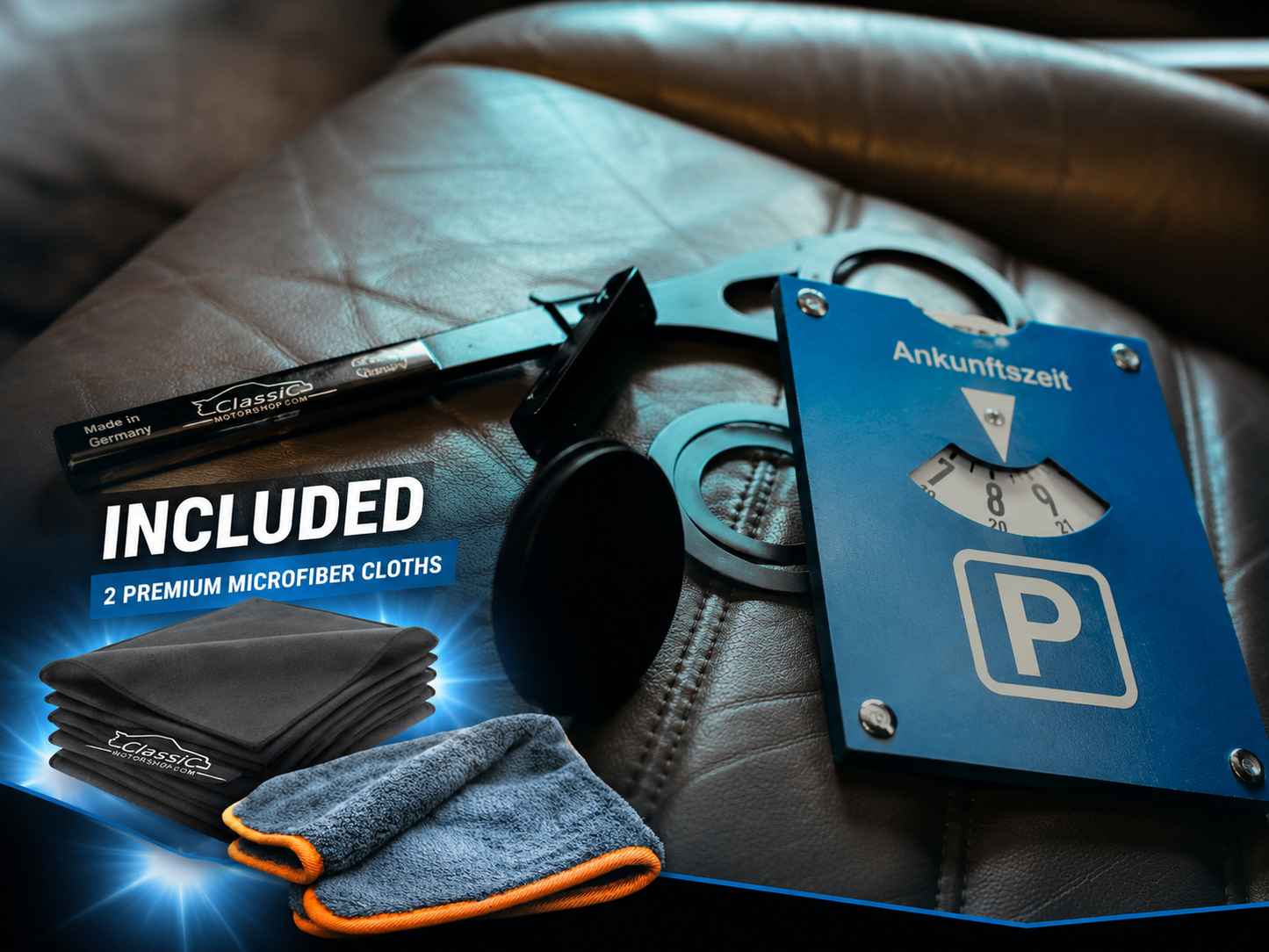 Porsche Set #3 - Handyhalterung, Cupholder, Poliertuch, Microfasertuch