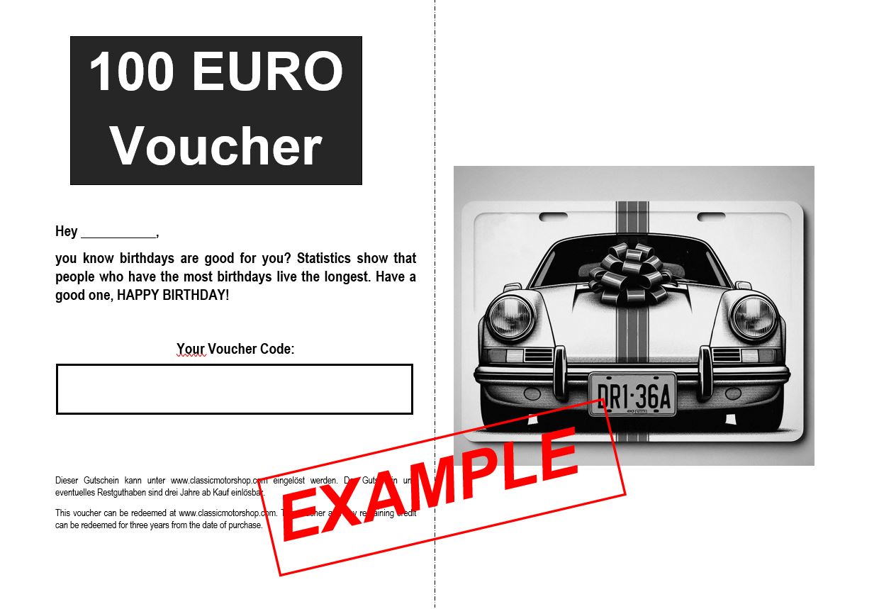 Classicmotorshop - gift voucher